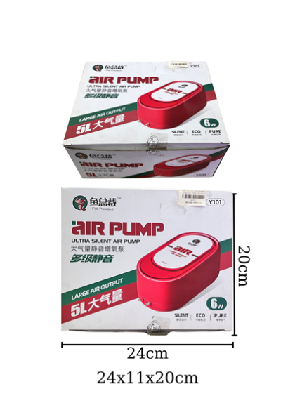 Máy Oxy FISH PRESIDENT 2 đầu hơi - Y101, 6W - Cái