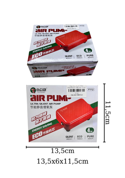 Máy Oxy siêu êm FISH PRESIDENT 1đầu hơi - Y112, 4W - Cái