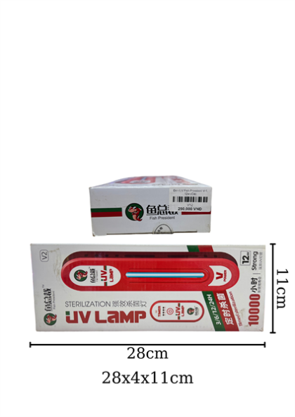 Đèn UV Fish President V-1, 12w