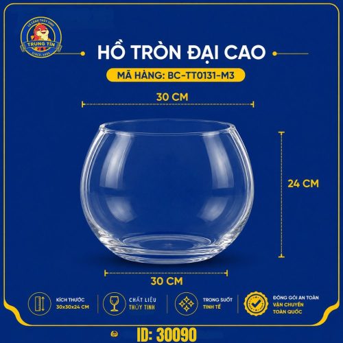 Bể cá tròn lớn cao để bàn
