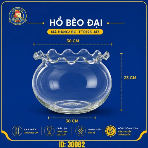 Bể cá tròn mini miệng bèo