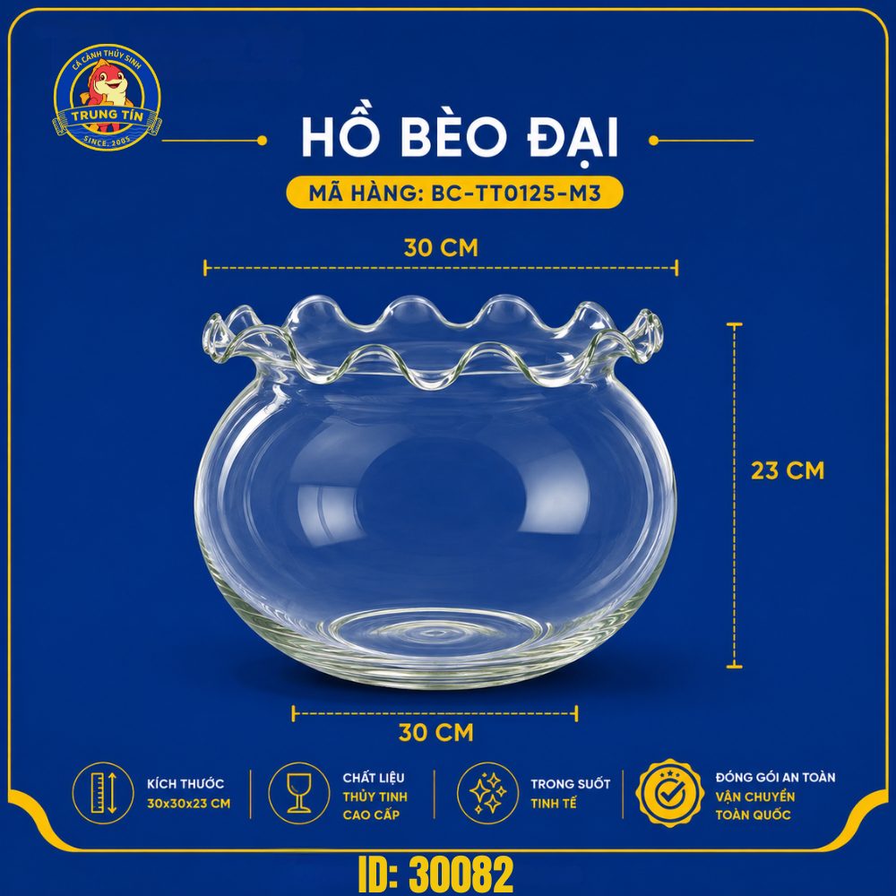Bể cá tròn mini miệng bèo