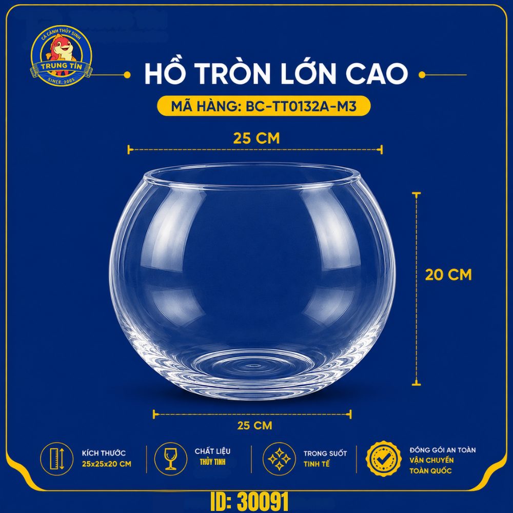 Hồ cá tròn lớn cao để bàn nuôi cá cảnh