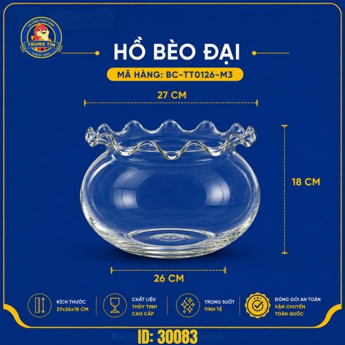 Hồ cá tròn mini miệng bèo