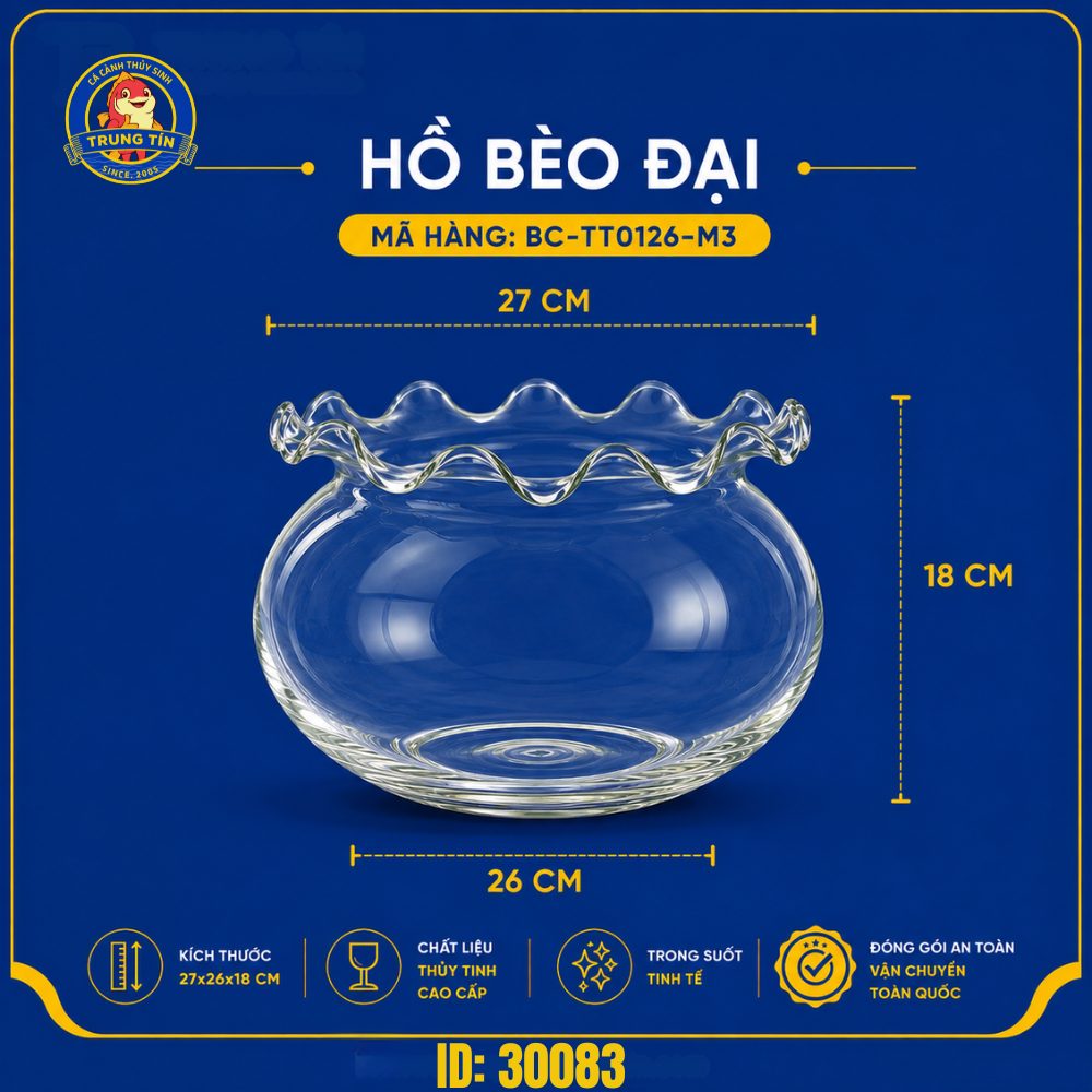 Hồ cá tròn mini miệng bèo